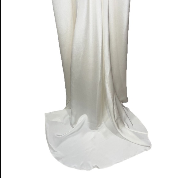 CHRISTOPHER ESBER dress silk strapless maxi gathered column wedding bride 6 NWT - Picture 10 of 13